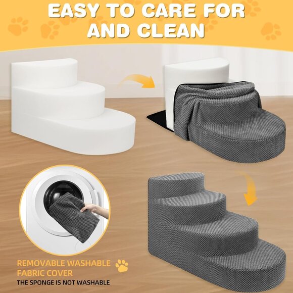 4 Steps Dog Ramp for High Beds, Couch, Window, Sofa, Pet Stairs - Picture 5 of 8